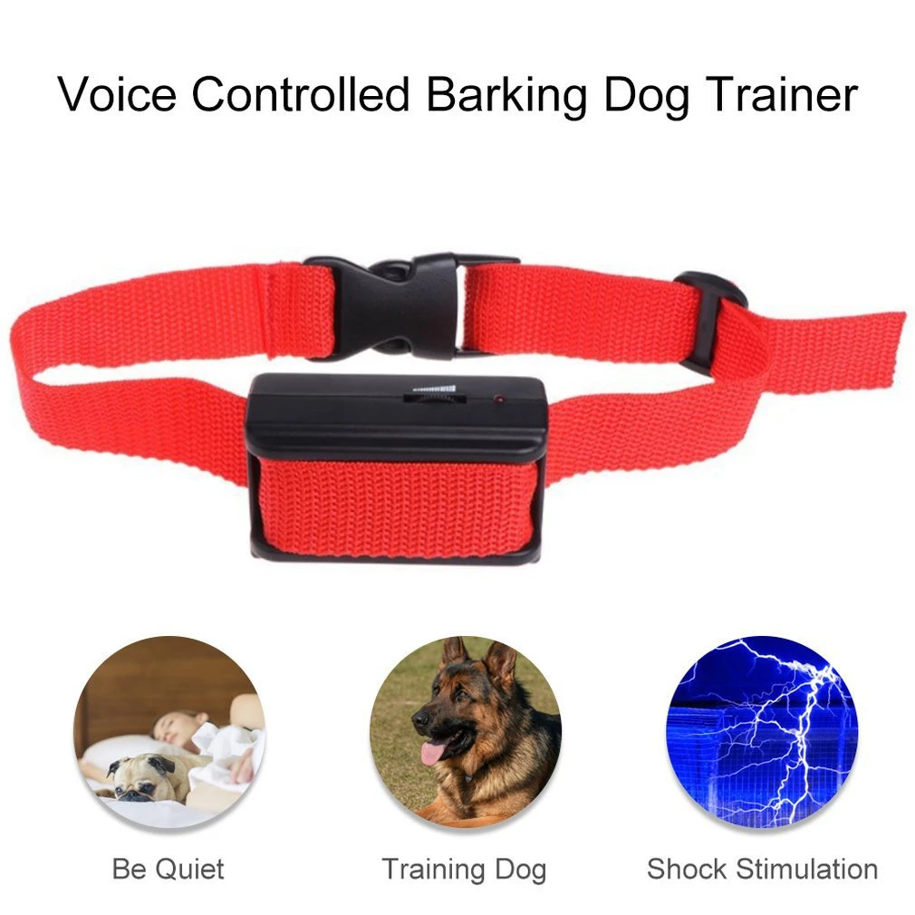 Collar con Control sonido activado por voz para perros, dispositivo de entrenamiento antiladridos, 2022| | -