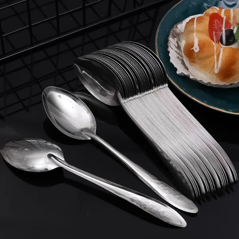 Stainless Steel Spoon Tea Spoon 20/5PCS Ice Cream Dessert Kitchen