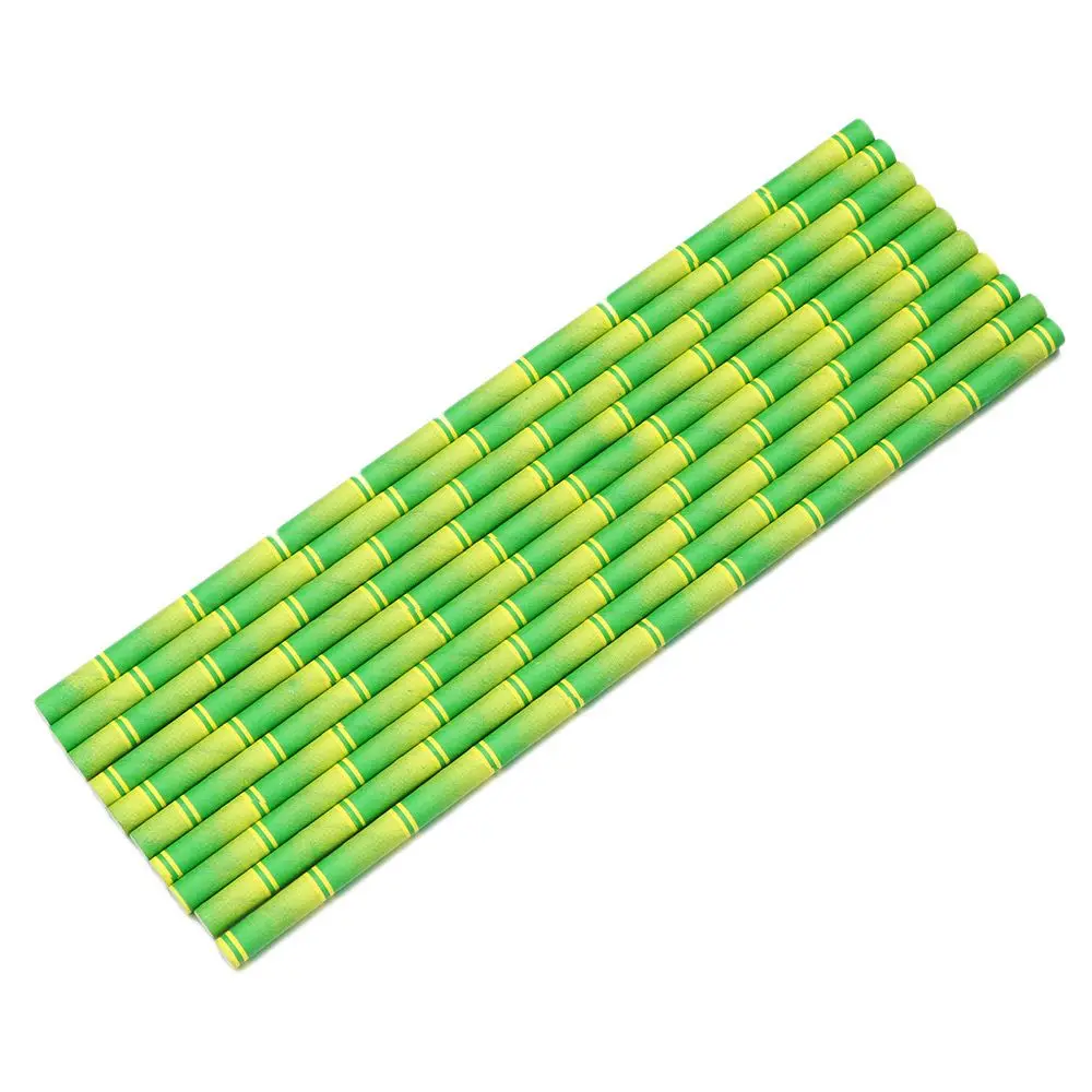 25pcs Reusable Wedding Decoration Paper Tubes Bamboo Straws Party Supplies Drinking Tubes