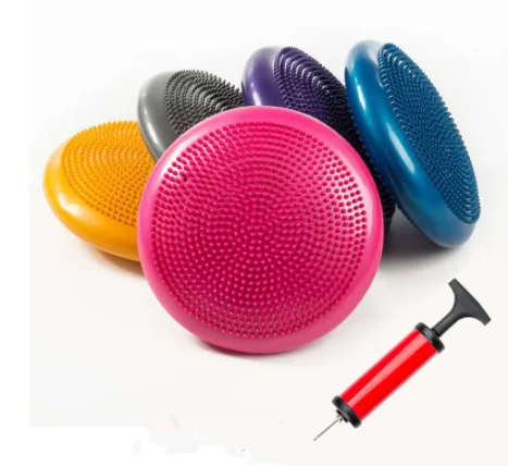 Factory Yoga Balls Massage Pad Inflatable Stability Wobble Balance Disc Cushion Mat Fitness Exercise Training ball