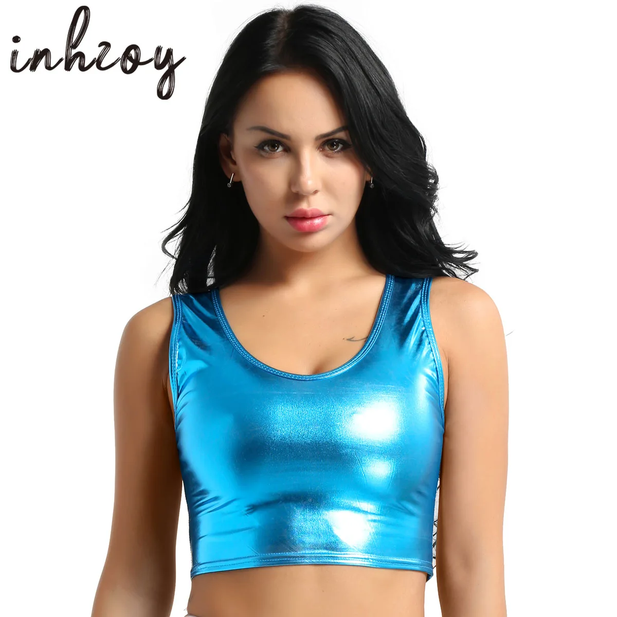 womens-u-neck-slim-fits-tank-crop-top-vest-fashion-shiny-metallic-pu-leather-lingerie-bra-tops-nightclub-raves-party-clubwear