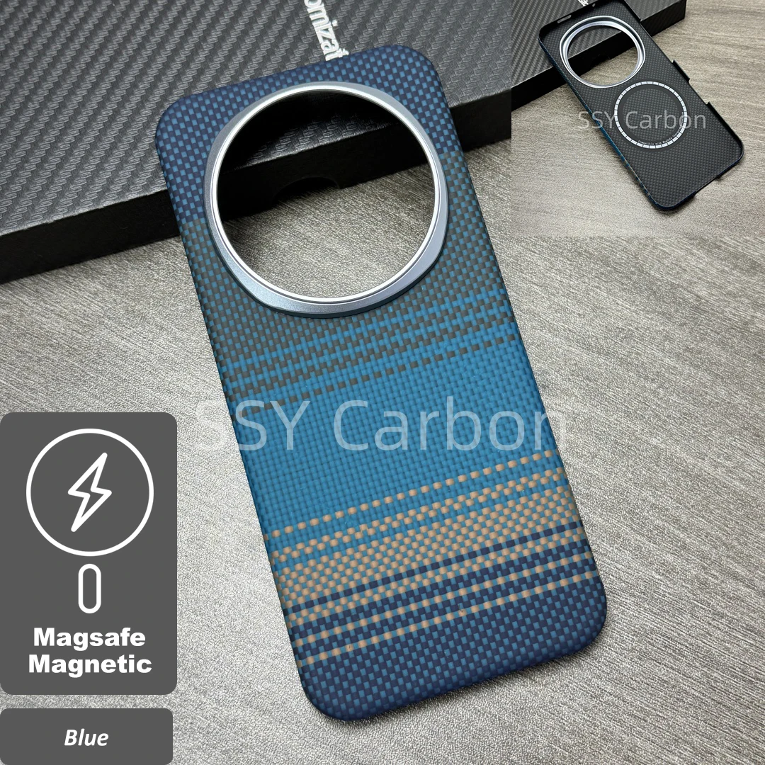Premium Real Carbon Fiber Slim Design Anti-Fall Magnetic Phone Case
