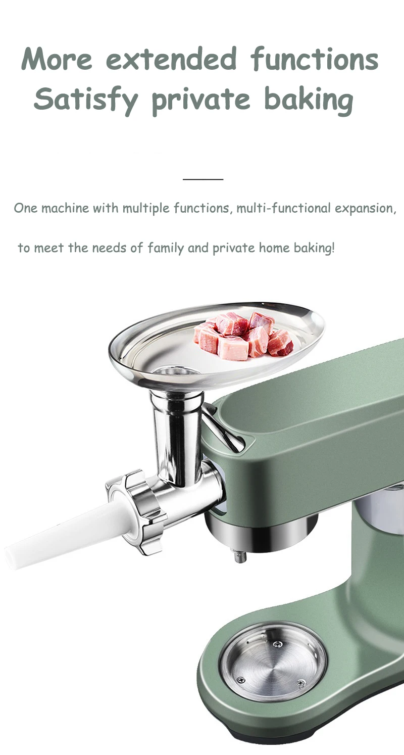X7 Tilt-Head Electric Stand Mixer Professional Grade Chef Machine 7L 800W 304 Stainless Steel Frequency conversion  With 9 Gears
