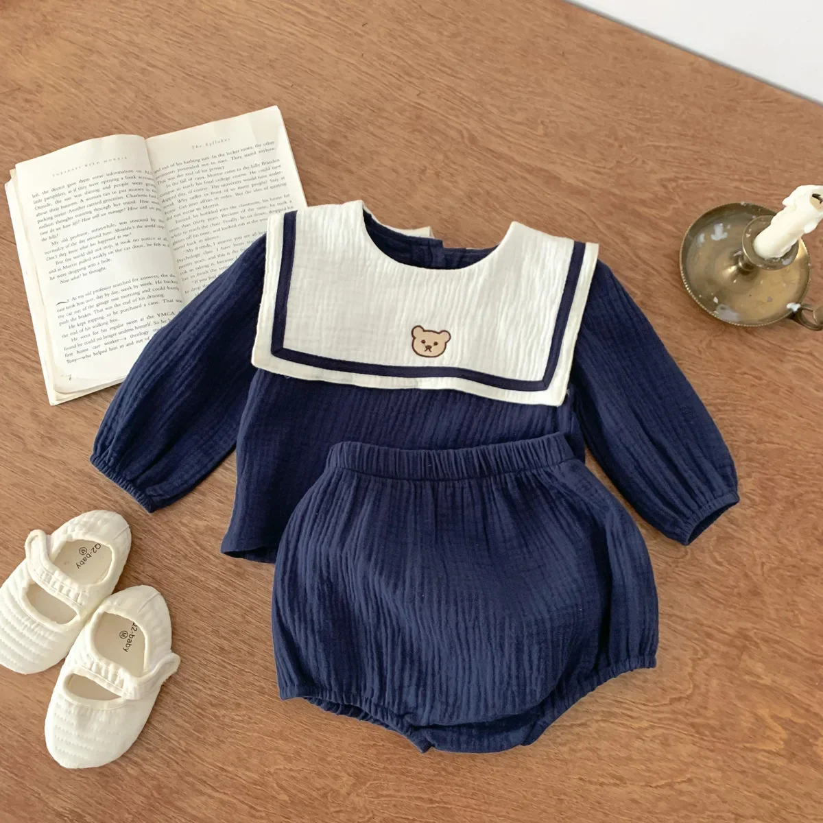 Navy Bear Girl Set 4