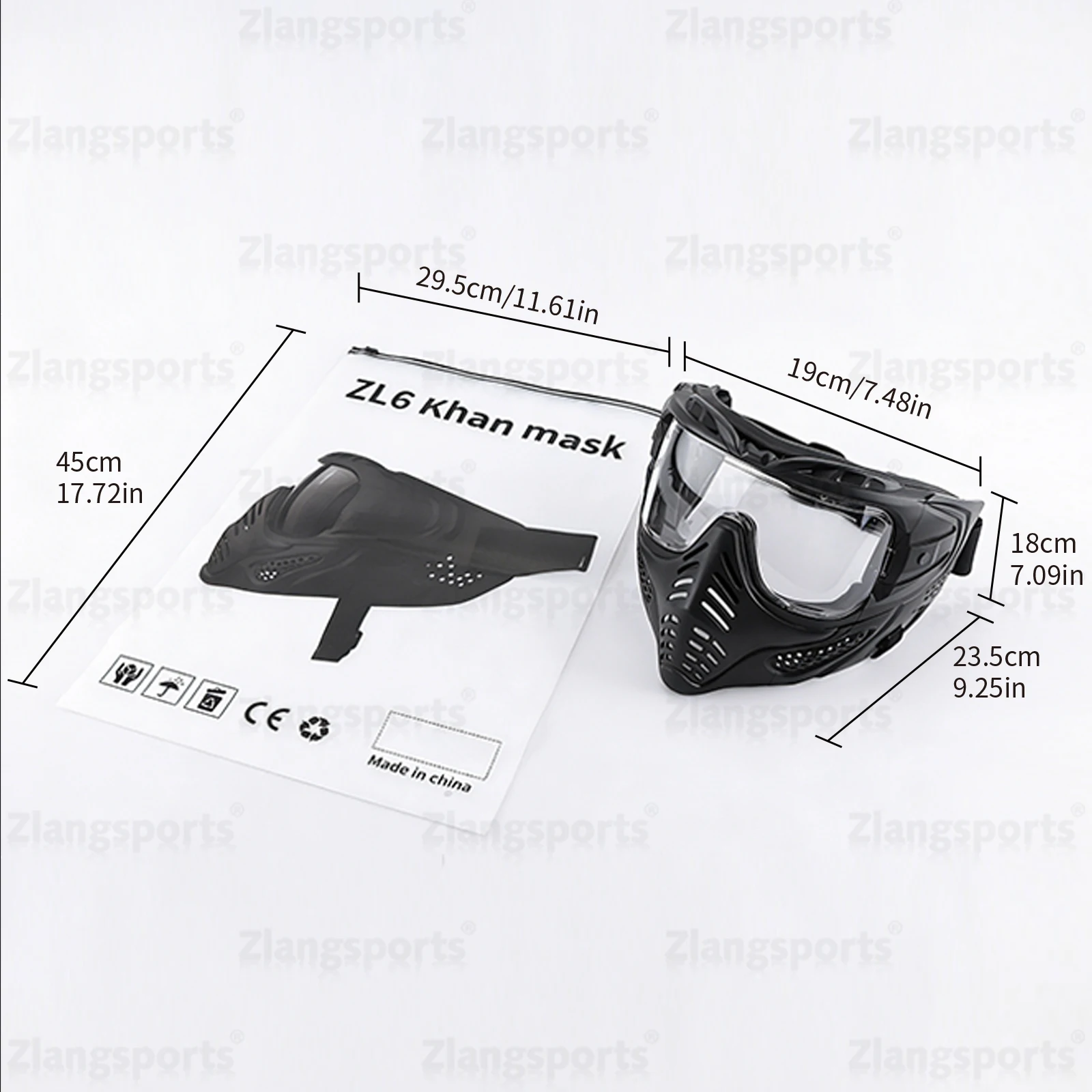 Windproof Full Face Mask with Goggles for Outdoor Sports and Tactical Activities