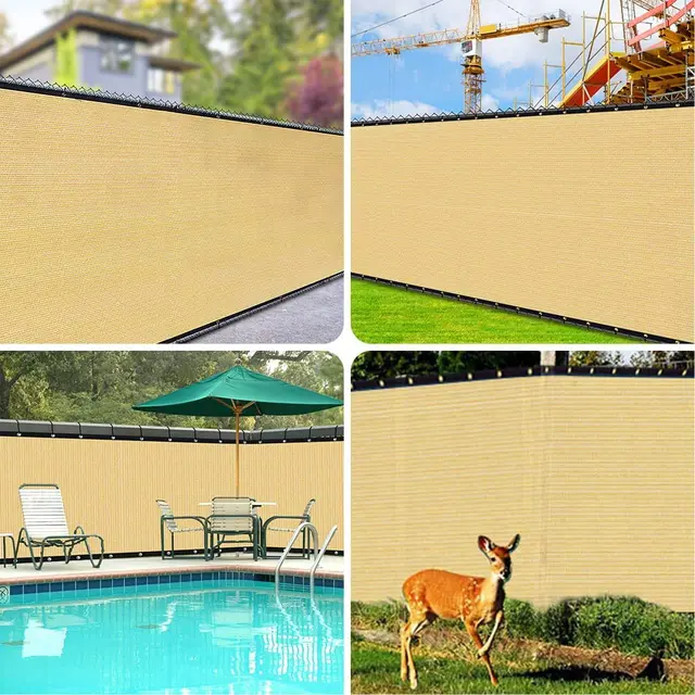 Homok Kerítés Adatvédelmi Képernyő Szélvédő, Grommhets, 1,8Mx5 Méter Nagy Teherbírású Kereskedelmi És Lakóerítésháló Borításához - Image 5