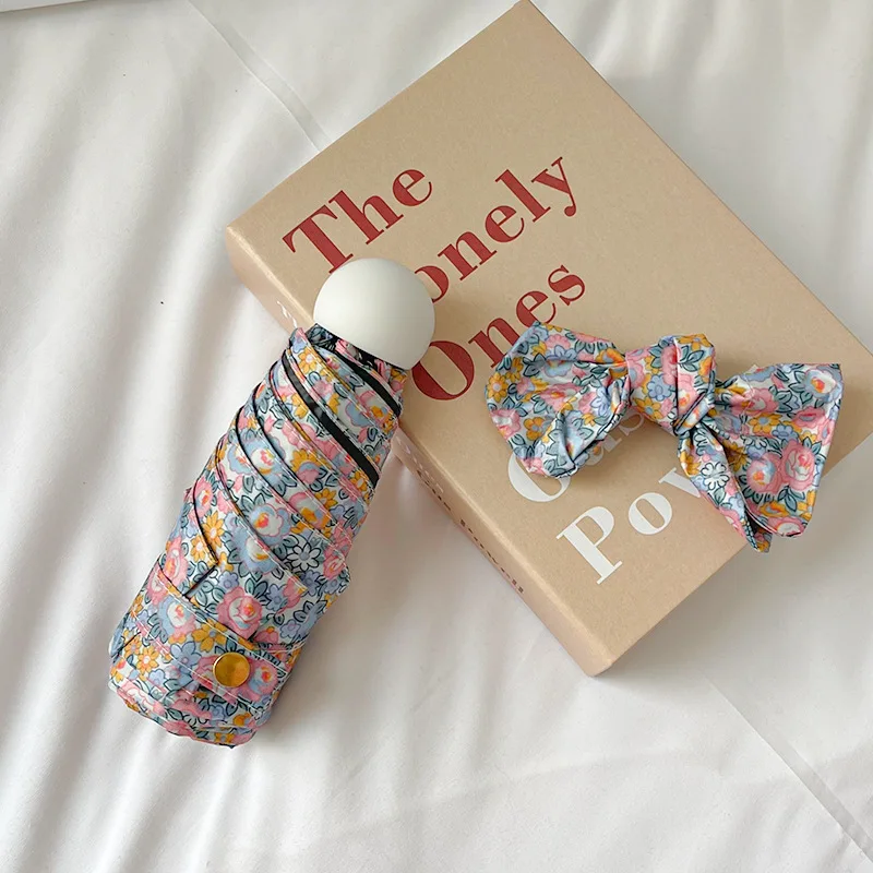 Retro Floral Umbrella Women's Literary High-End Strong Sun Protection Sunscreen Sun Umbrella