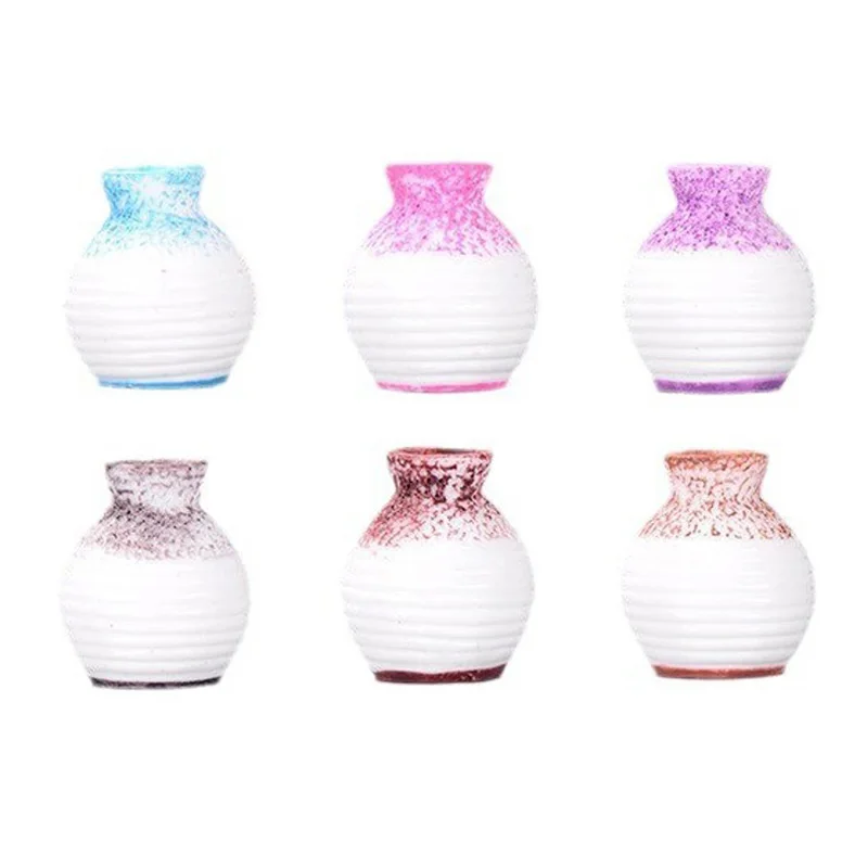 6PCS Super Mini Vase Miniature Craft Doll House Decor Fairy Garden Miniatures DIY Desktop Ornament Home Decoration Accessories