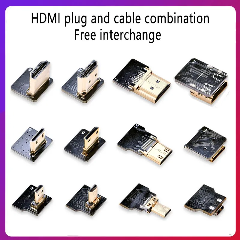 Für DJI HD MI FPV Stecker Flexible Kabel Micro HD zu Mini HD Weibliche 90/270 Grad FFC 20pin hdmi-kompatibel Flachbandkabel