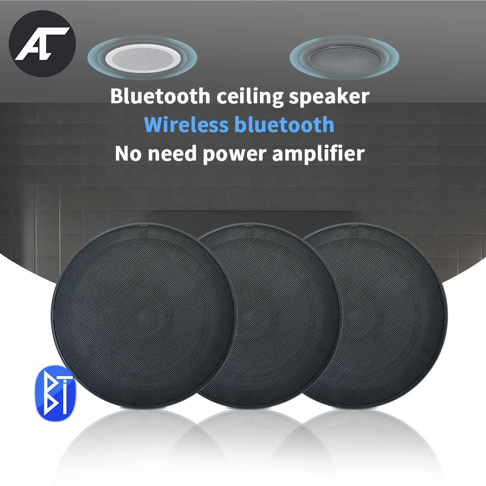 3pcs Bluetooth Ceiling Speaker Active Loudspeaker Hifi Stereo Builtin