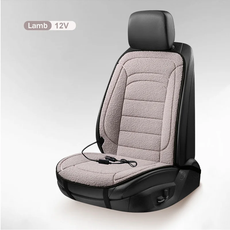 Plush Heated Car Seat Cushion with Fast Heating Technology