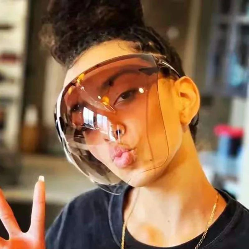 Riesige Outdoor Sport Goggle Sonnenbrille Frauen Für Männer Vintage Sonnenbrille Punk Übergroße Schutz Gewickelt Maske Radfahren Brillen
