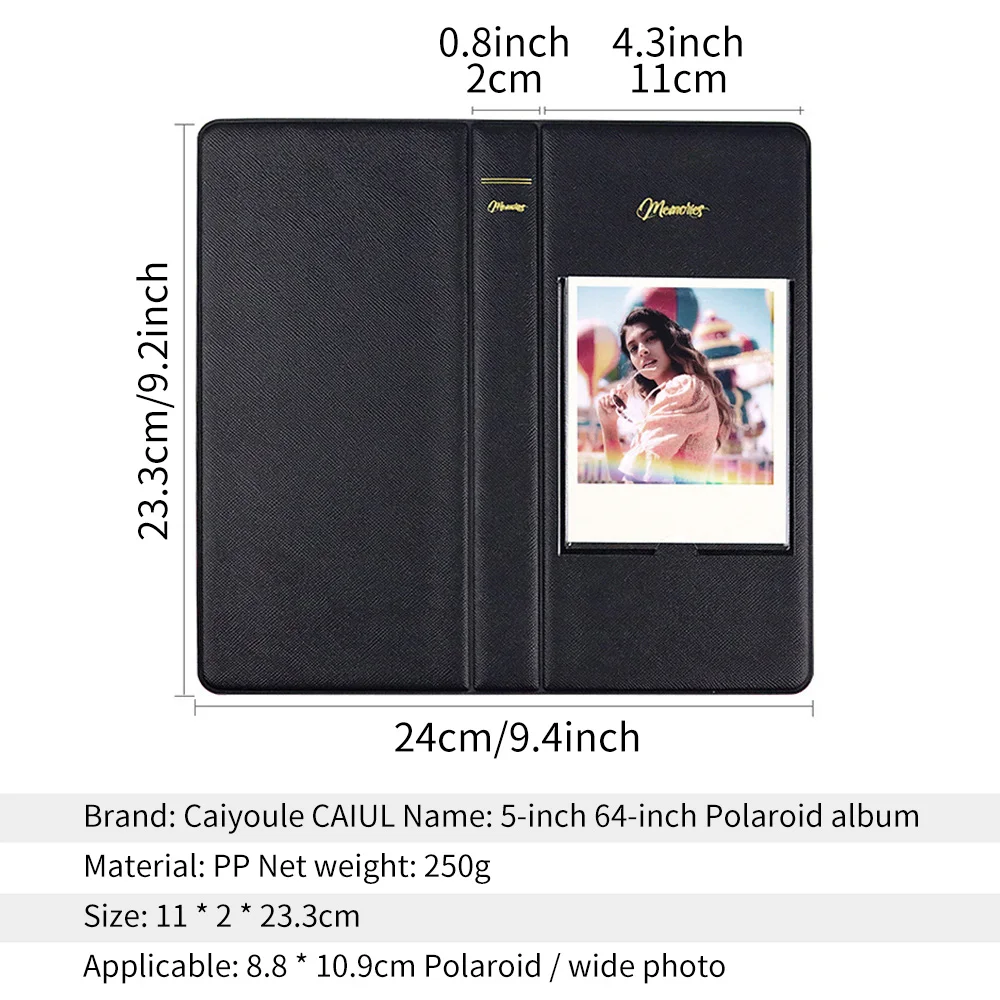 Photo Film Album For Fujifilm Instax Wide Album 64 Pockets For Fujifilm Instax Wide 400 210 300 Link Photo Paper Album Storage Souvenir Book