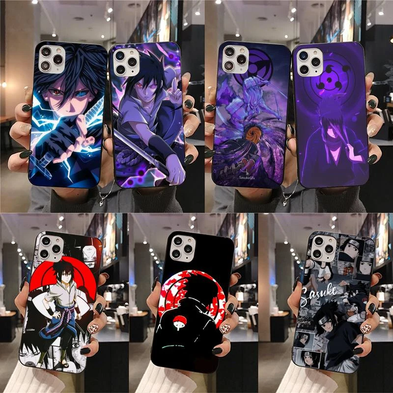 Anime Naruto Uchiha Sasuke Phone Case For iphone 13 12 11 Pro Mini XS Max 8 7 Plus X SE 2020 XR cover phone cases for iphone xr