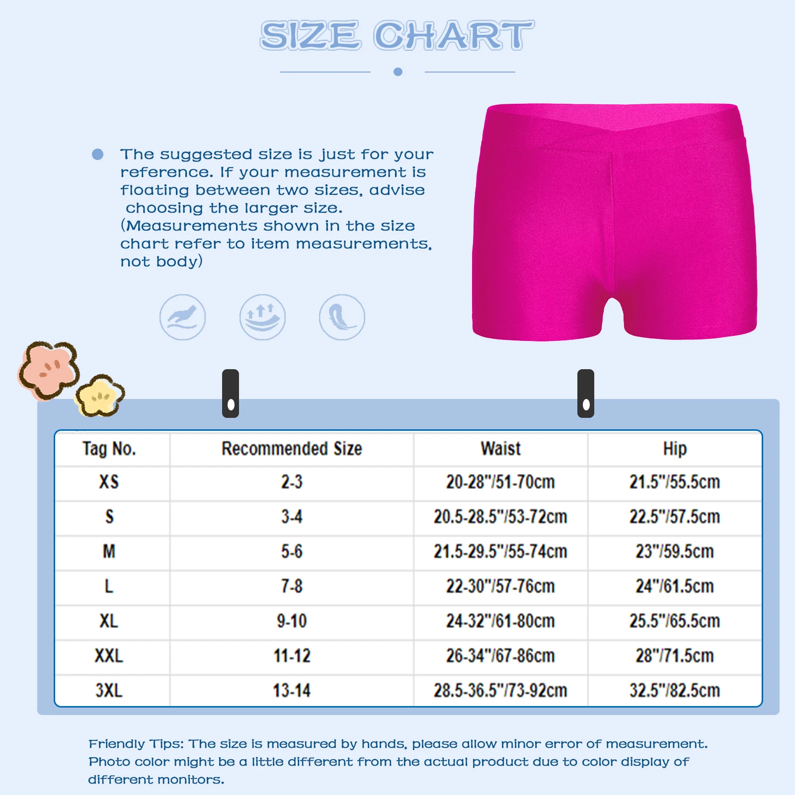 Kids Girls Ballet Dance Shorts Summer Stretchy V-front Waistband Dance Sports Gymnastic Workout Short Pant Trousers Bottoms