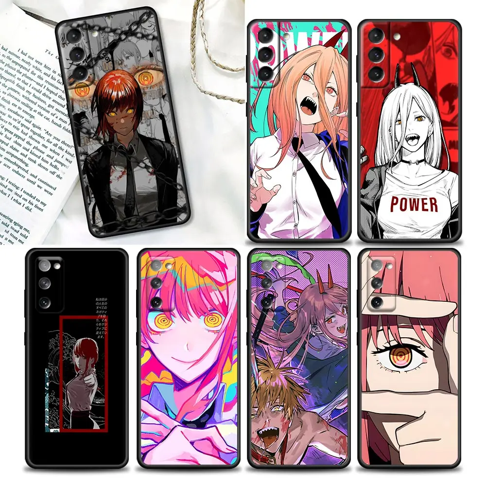 Makima Power Chainsaw Man Anime Phone Case For Samsung Galaxy S22 S23 5G S20 S21 FE S10 Lite S9