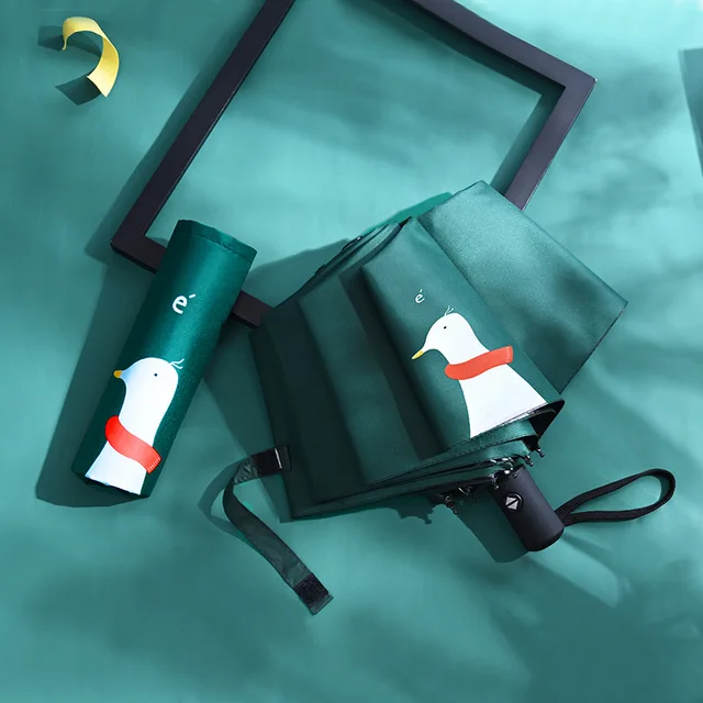 Keconutbear Vadonatúj Teljesen Automatikus Uv Gyermekek Gyermekeknek Ajándék Divat Szélálló Nap Eső Gyerekek Rajzfilm Kacsa Esernyők - Image 3