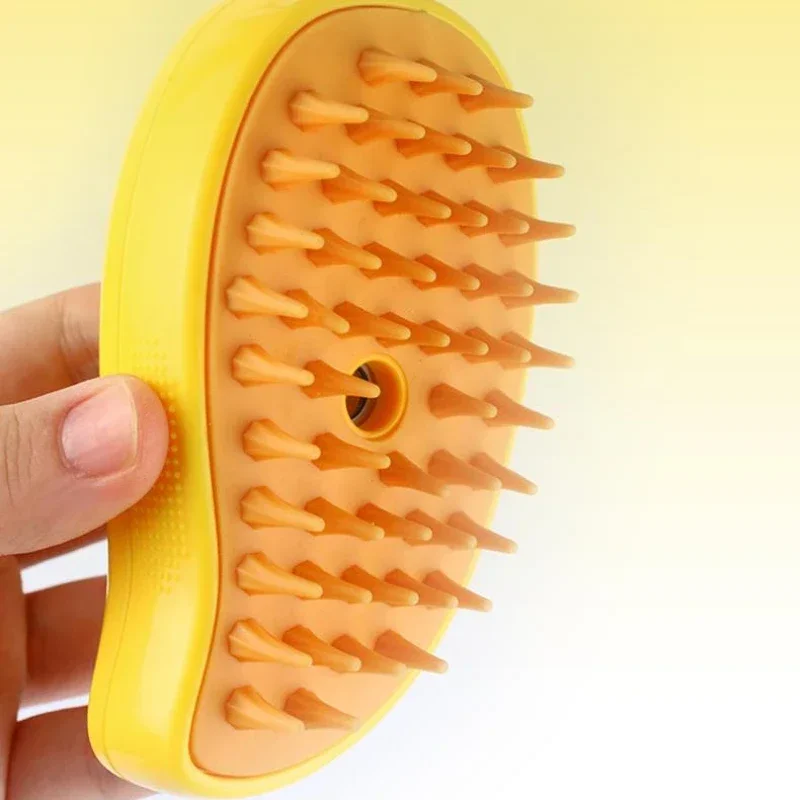New Cat Dog Grooming Comb Electric Spray Water Spray Kitten Pet Comb Soft Silicone Depilation Cats Bath Brush Grooming Supplies