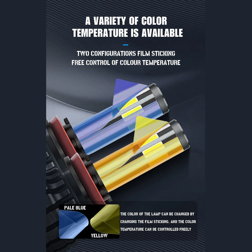 

360 Degree Six Sided LED Headlights Bulbs, High Brightness 10000Lm 12V 50W for Car H1 H3 H4 H7 H8 H9 H11 9005 9006 9007 9012