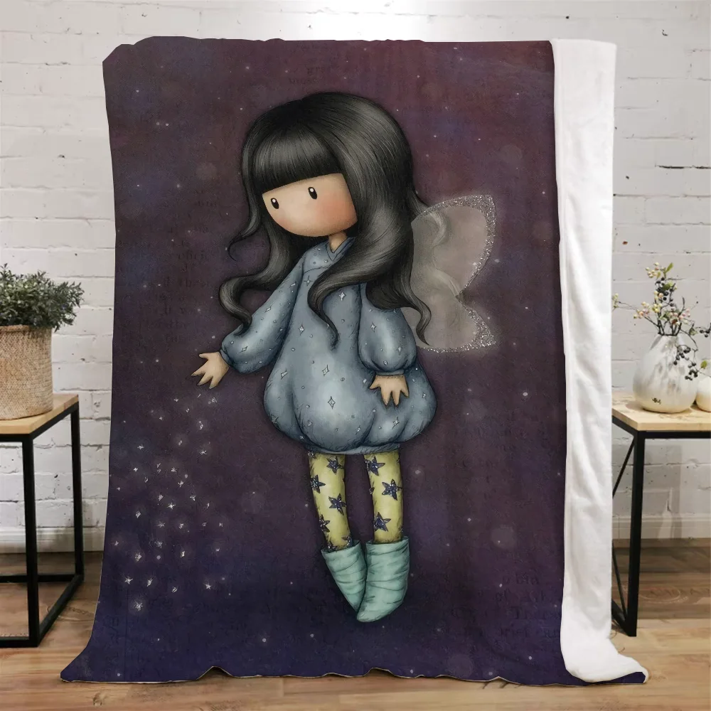 Santoro Gorjuss Throw Blanket for Sofa Decoration Blankets & Throws Knitted Plaid Beach Towel Microfiber Bedding Knee Nap hand knitted blanket microfiber blanket