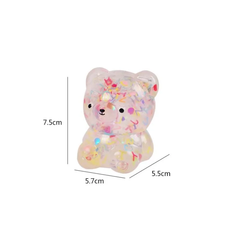 Squishys Glitter Gummy Bear Small Cute Animal Squishys Fidget Toys For Kids  Adults Gummy Bear Stress Relief Toys - AliExpress