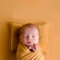 Newborn Photography Props Velvet Pillow Bowknot Hairband Baby Studio Shooting Basket Cushion Mat Photoshoot Accessories Set 3