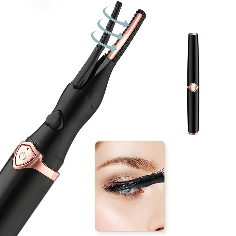 Electric Eyelash Curler Heated Portable USB Rechargeable Quick Natural Long Lasting Curling