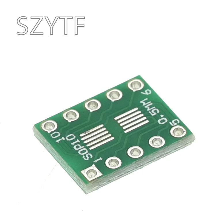 Adapter plate SOT23 MSOP10 UMAX turn DIP10 0.5mm / 0.95mm 20pcs/bag
