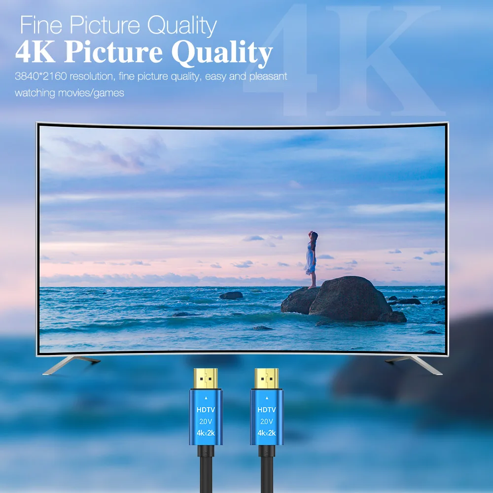 Premium 4K HDMI Cable - Ultra HD Video & Audio Transmission, Available in Multiple Lengths