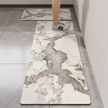 Marble PVC Kitchen Mat 1