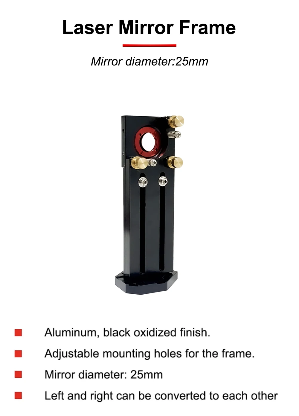 HUNST CO2 First Reflector 25 mm Montagehalterung All-in-One-Halterung für Lasergravur- und Schneidemaschine – Detail 1