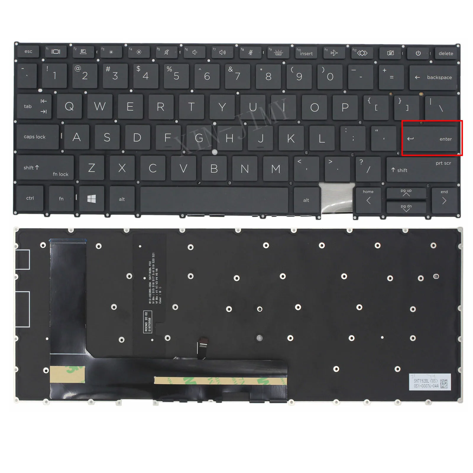Tastiera Per Laptop Retroilluminata Usa/Regno Unito Per Pc Notebook Hp Elitebook X360 1030 G7/1030 G8