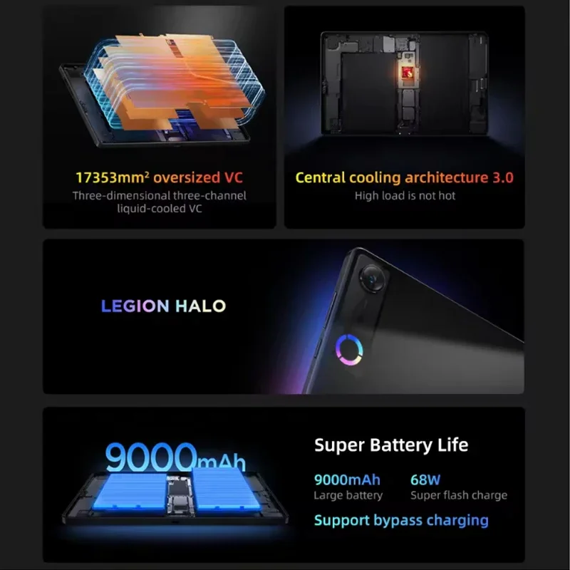 레노버 Y700 5세대 TB323FU 게이밍 태블릿 8.8인치 165Hz 스냅드래곤 8 엘리트 Gen5 9000mAh 50MP 카메라 256GB 512GB