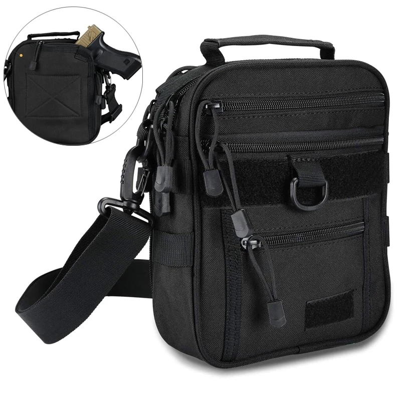 Tactical Pistol Gun Carry Pouch Military Handgun Shoulder Sling Bag Gun