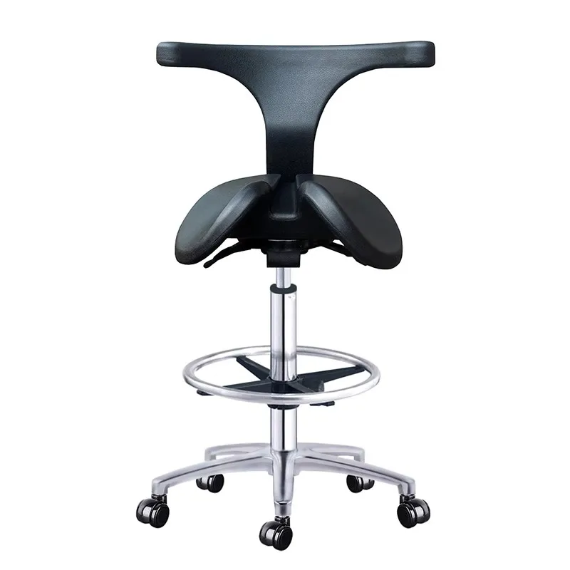 Multi Adjuster Ergonomic Swing Saddle Seat Multi Functional Back Posture Stool with Tilting Seat Saddle Chair For Dental Office