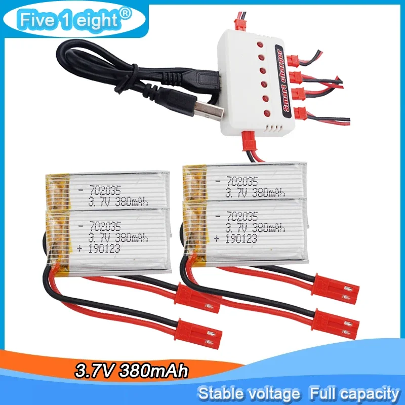 Batería LiPo 3.7V 380mAh 20C Con Conector XH2.54 Para Drones – Pack Ligero De 702035 Con Protección Contra Sobrecargas, Alto Rendimiento