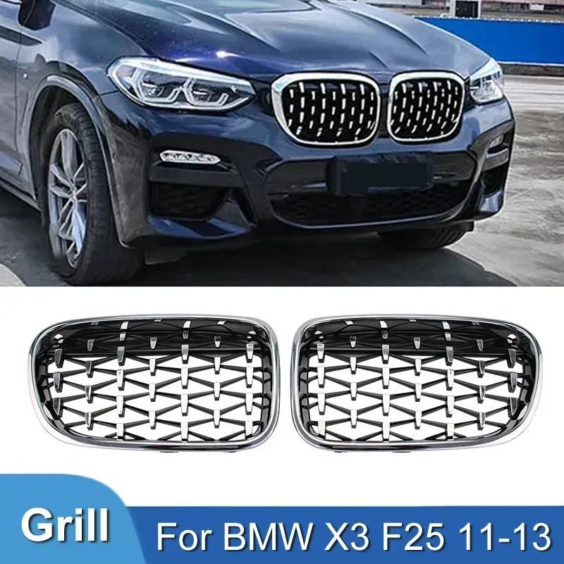 

Grille Racing Grills Car Front Hood Kidney Grill Grilles Black Car Styling Accessories For BMW X3 F25 2011-2013