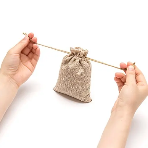 5/10Pcs Burlap Gift Bags with Drawstring Jute Bags Linen Sacks Storage Bags Burlap Bag for Wedding Favors Party Jewelry Pouches