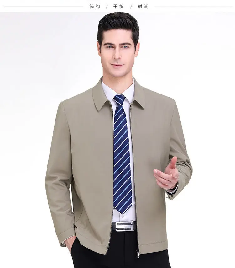 AutumnSpringMenBusinessJacketMensCasualZipperTurunDownCoats