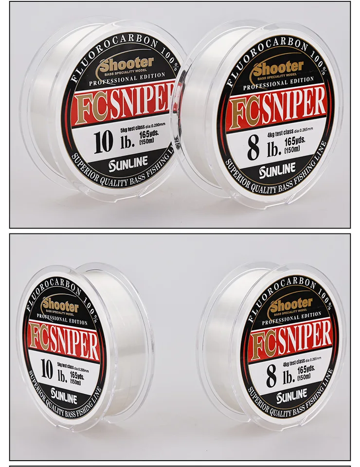 NEW SUNLINE Fluorocarbon Line Shooter Sniper Invisible 25,4 ft (75 m) 6