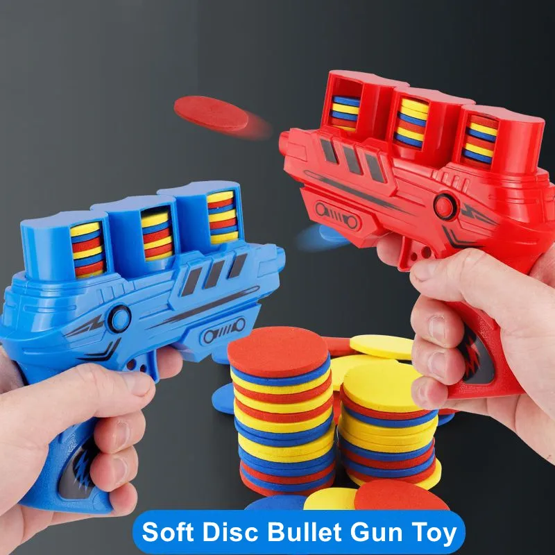 Foam Disc Launcher Disk Shooter Toy Children Flying Saucer Guns Outdoor