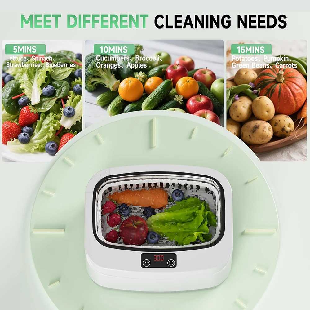 KUNPHY Ultrasonic Machine 2.5 40kHz Jewelry Cleaner Ultrasonic Bath Multifunctional for Mouthguard Razors Dental Parts Cleaning 4