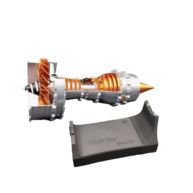 27cm DIY Turbofan Engine Aviation Model Assembly Kit Plastic Scientific Experiment Jet Aircraft Engine Models Power Toy 5