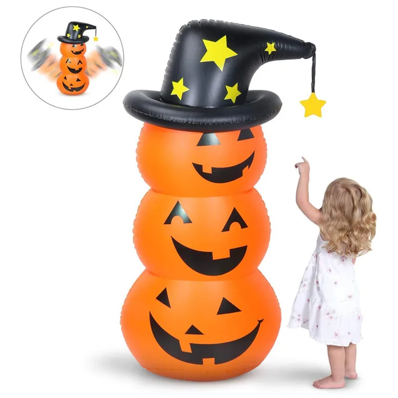 

140cm Inflatable Pumpkin Tumbler Large Childrens Sandbag Scene Layout Props Party Decoration Props Kids Toy Stunning Cute