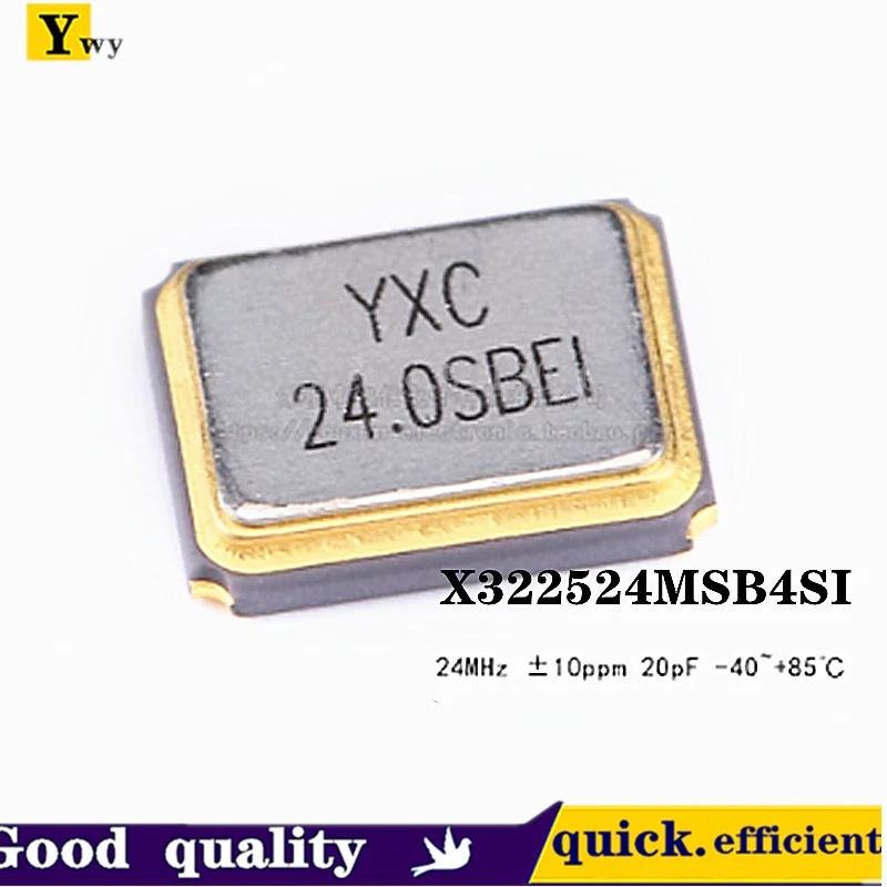 10PCS/LOT 3225 chip passive crystal oscillator/YSX321SL 24MHz 10ppm ...