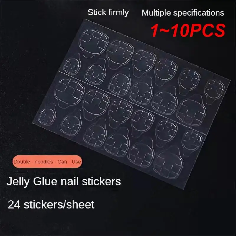 

1~10PCS Duet System Dual Form Easily for French Manicure Square Almond Acrylic Adhesive Nail Sticker for Top Mold French Nail