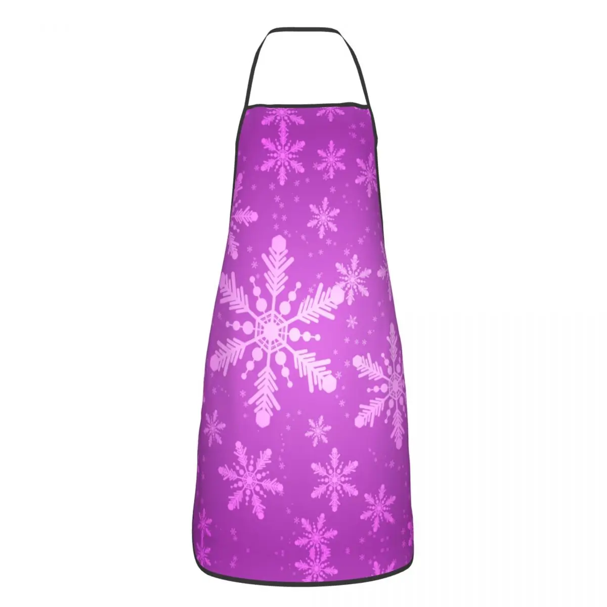 

Purple Bokeh Snowflakes Apron Unisex Antifouling Garden Bib Abstract Christmas Cuisine Cooking Baking Household Cleaning Tablier