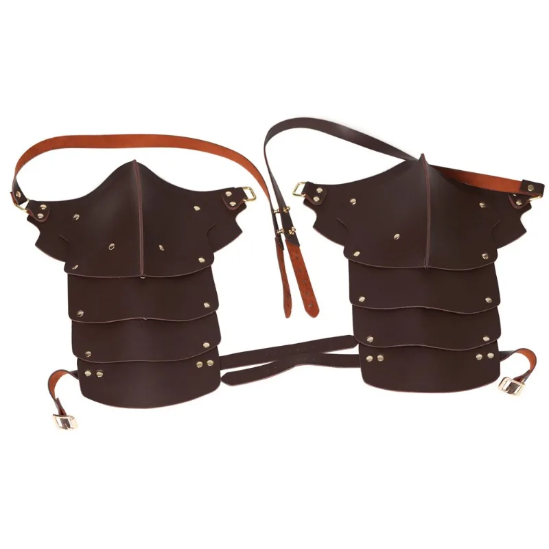 Medieval Samurai Shoulder Armor Viking Era PU Leather Armor Shoulder Armor Cosplay Props