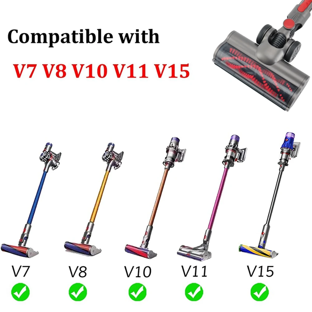 다이슨 V7 V8 V10 V11 V15 용 터빈 브러시 헤드, 진공 청소기 바닥 부착물, LED 헤드 라이트 포함