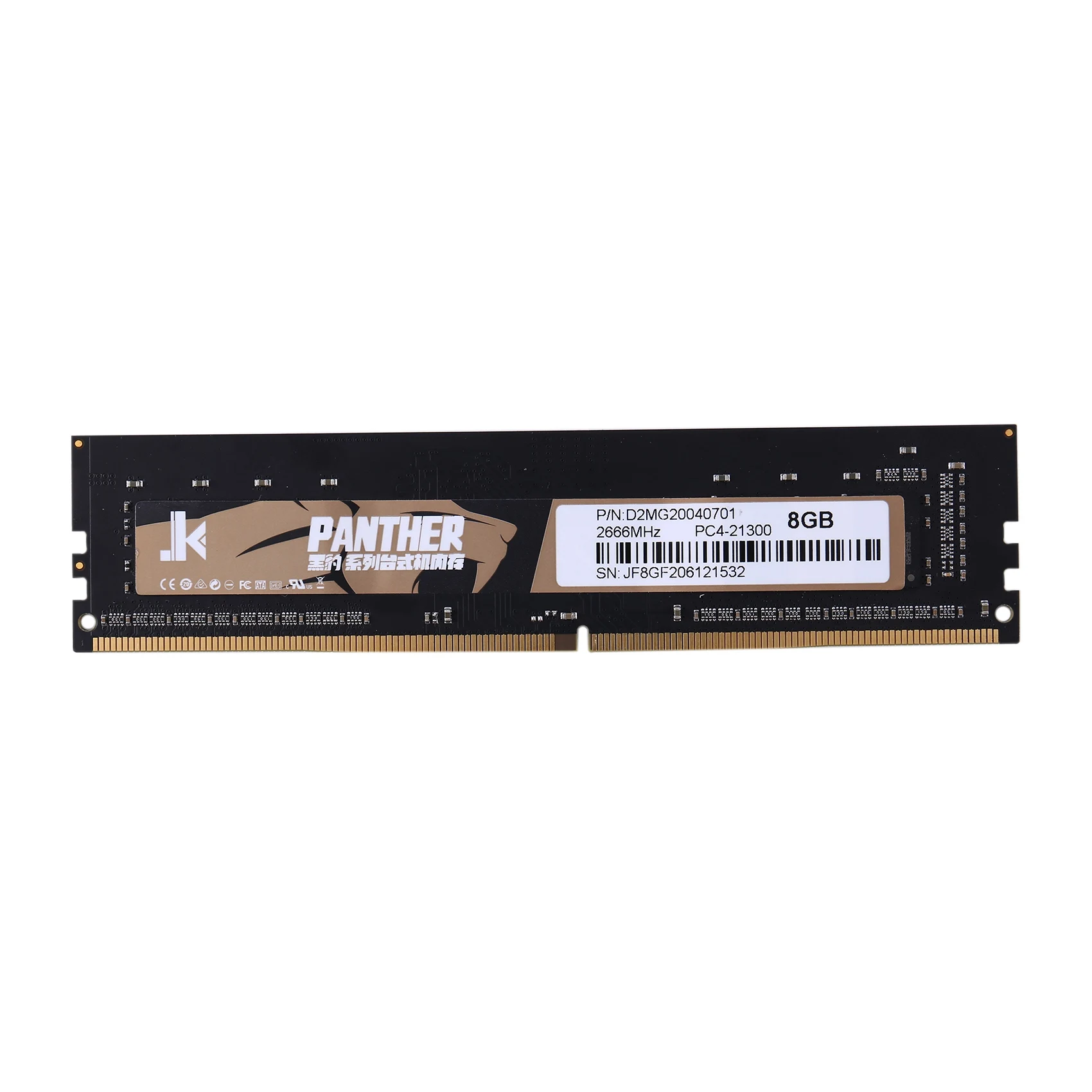 

Модуль памяти JK Black Panther DDR4 2666 МГц, высокопроизводительный Многофункциональный модуль памяти для настольного компьютера (8 ГБ)